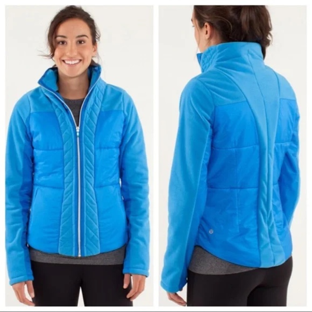LULULEMON St Mortiz Jacket Blue Fleece Polyester Women’s Size 10